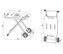 Cozze Klapptisch, ca. B83/H78/T58 cm