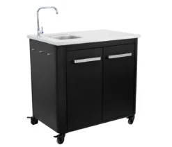 Cozze Outdoor-Küche Außentisch mit Edelstahlspüle, inkl. Wasserhahn, ca. B93,5/H90/T60 cm