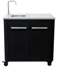 Cozze Outdoor-Küche Außentisch mit Edelstahlspüle, inkl. Wasserhahn, ca. B93,5/H90/T60 cm