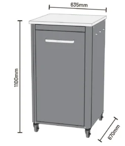 Cozze Outdoor-Küche 60, ca. B60/H110/T60 cm