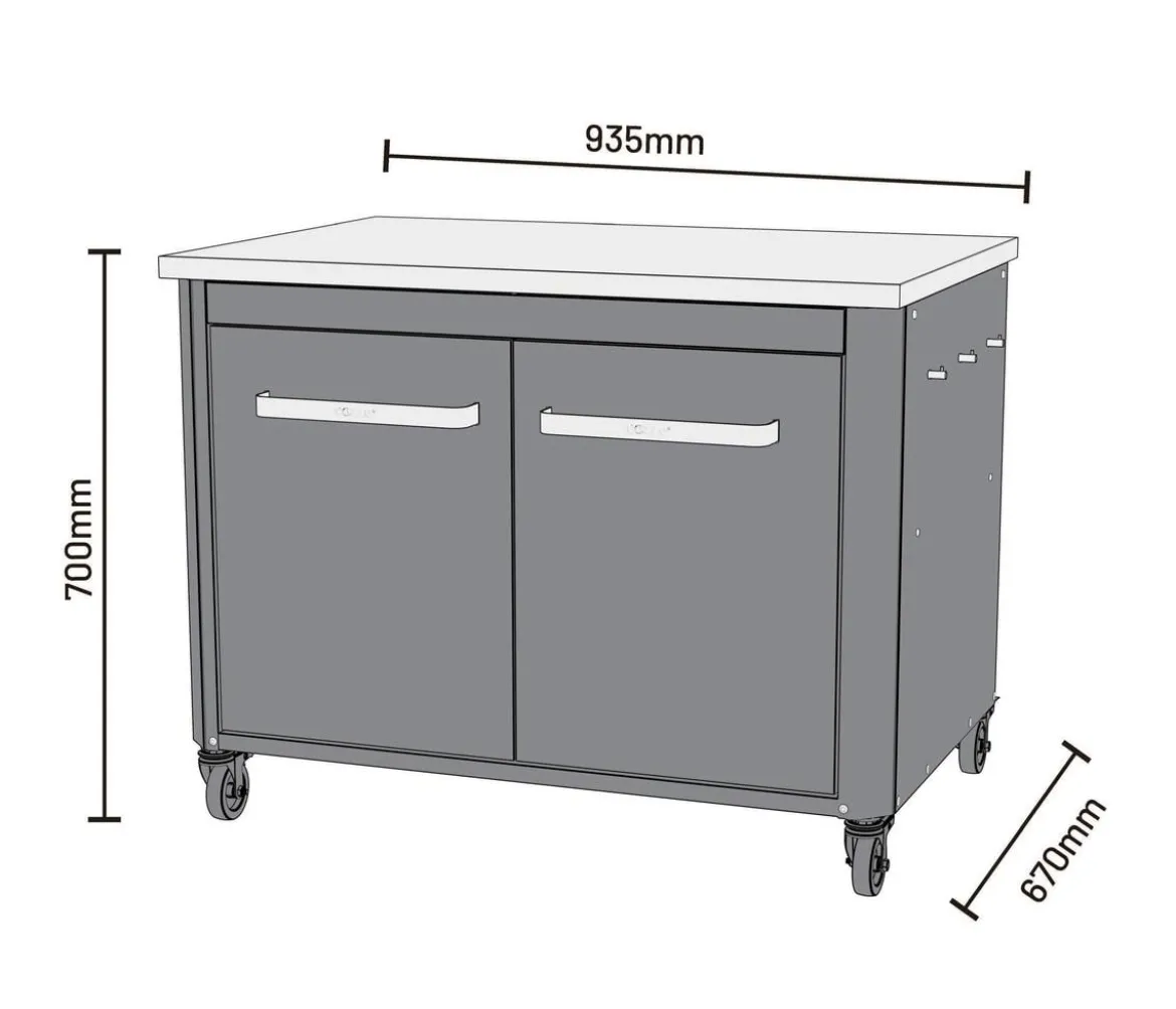 Cozze Outdoor-Küche 90, ca. B90/H70/T60 cm