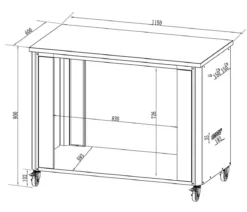 Cozze Outdoor-Küche 115, ca. B115/H90/T60 cm