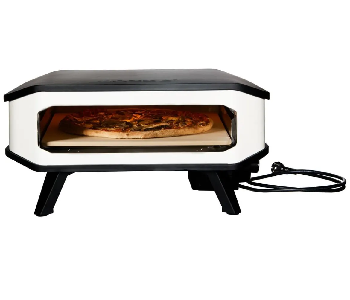 Cozze Pizzaofen elektrisch 42 cm (17"), inkl. Pizzastein & Hitzeschild, ca. B61/H31/T61 cm