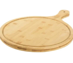 Cozze Pizzaschneidebrett mit Griff, ca. Ø35/H2 cm