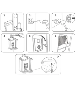 Croci Vogelfutterhaus Smart Wi-Fi, inkl. Kamera, ca. B23/H32,5/T24 cm
