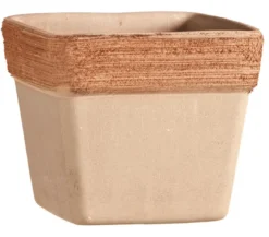 Degrea Terrakotta-Topf Graffiato, quadratisch, terrakotta-antik