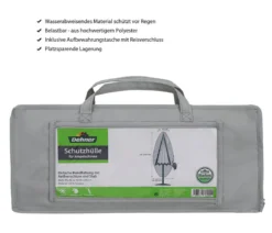 Dehner Abdeckhaube für Ampelschirme, grau, ca. B60/H240 cm
