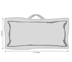 Dehner Abdeckhaube für Auflagen oder Kissen, grau, ca. B125/H50/T32 cm