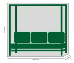 Dehner Abdeckhaube für Daybed Hollywood, ca. B195/H195/T100 cm