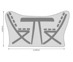 Dehner Abdeckhaube für runde Sitzgruppen, Ø 200x80 cm, grau