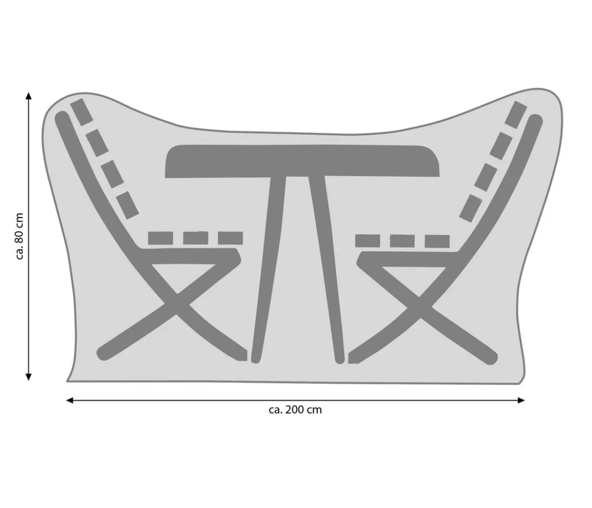Dehner Abdeckhaube für runde Sitzgruppen, Ø 200x80 cm, grau