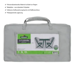 Dehner Abdeckhaube für runde Sitzgruppen, Ø 200x80 cm, grau