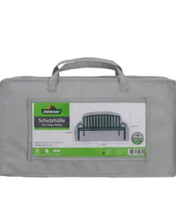 Dehner Abdeckhaube für 2-Sitzer Bank, grau, ca. B130/H85/T65 cm