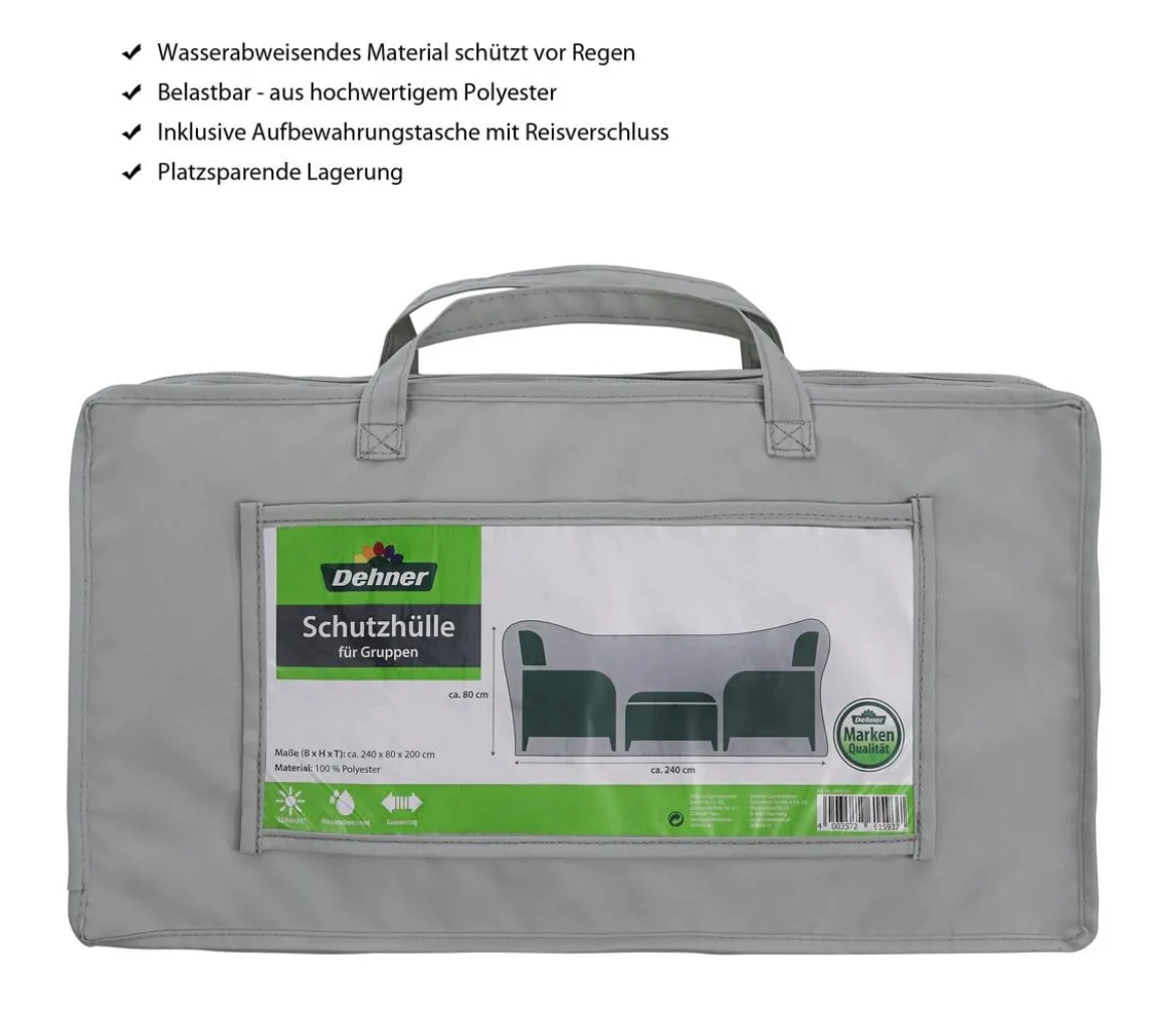Dehner Abdeckhaube für Sitzgruppen, grau