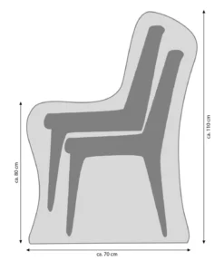 Dehner Abdeckhaube für Stühle, grau, ca. B70/H110/T70 cm