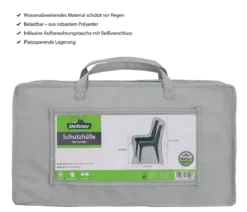 Dehner Abdeckhaube für Stühle, grau, ca. B70/H110/T70 cm