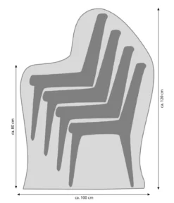Dehner Abdeckhaube XL für Stühle, ca. B80 x H80-120 x 100 cm