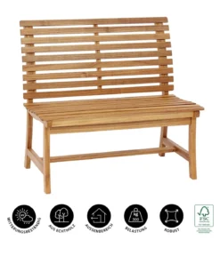 Dehner Akazienbank Paisley, 2-Sitzer