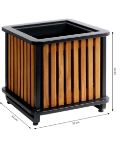Dehner Akazienholz-Pflanzkasten Boston, quadratisch, ca. B33/H33/T33 cm