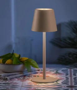 Dehner Akku-Tischleuchte Dyan, ca. Ø11/H30 cm