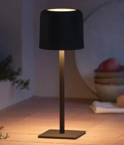 Dehner Akku-Tischleuchte Niva, ca. Ø11/H30 cm
