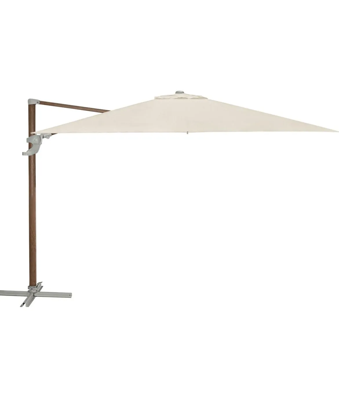 Dehner Ampelschirm Zypern, Holzoptik, quadratisch, ca. B300/T300 cm