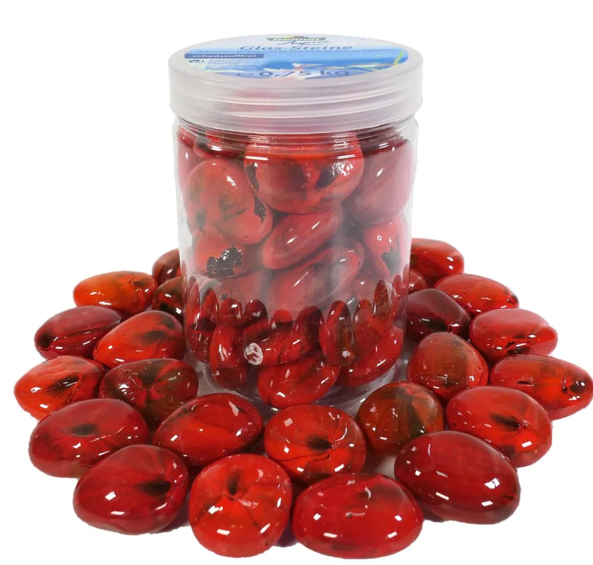 Dehner Aqua Aquariumdeko Glas-Steine, 750 g