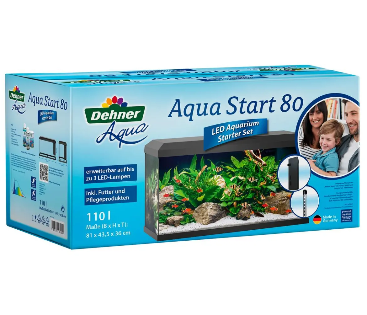 Dehner Aqua Aquarium-Set Aqua Start 80, 110 l, ca. B81/H45/T36 cm