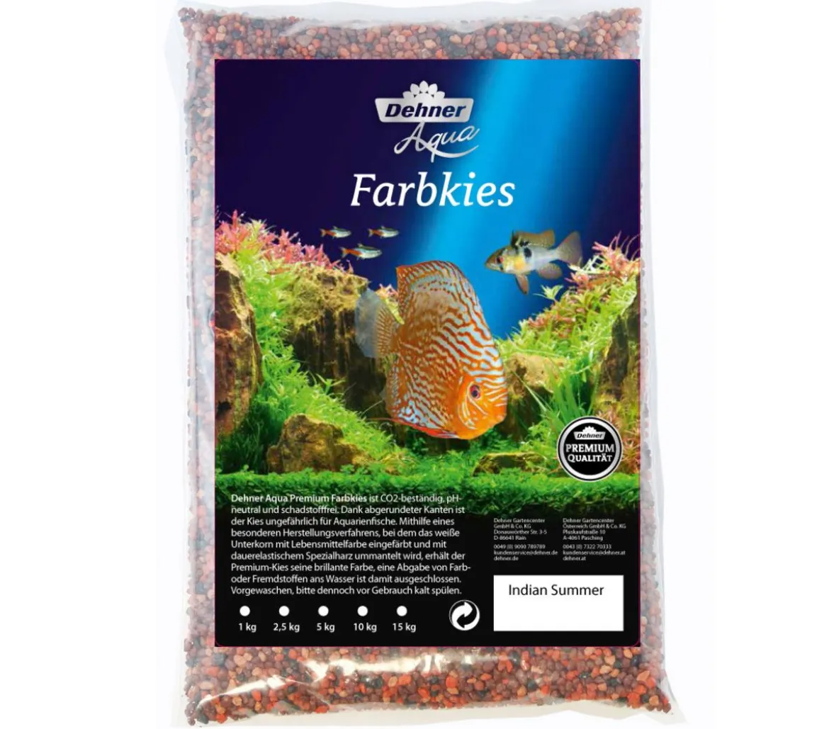 Dehner Aqua Premium Farbkies Indian-Summer, 2-3,5 mm