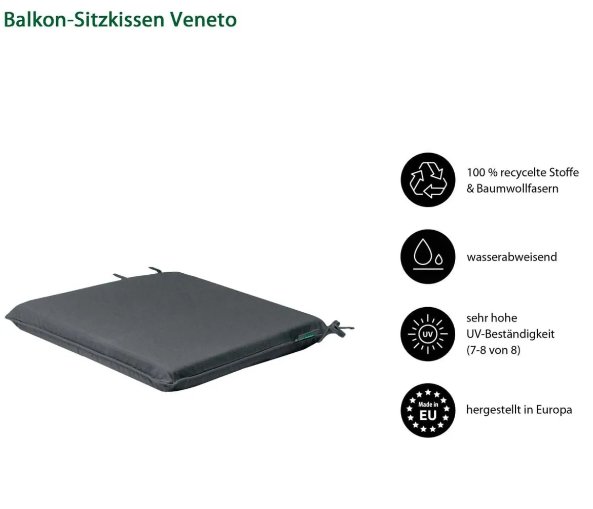 Dehner Balkon-Sitzkissen Veneto, ca. B45/H4/T40 cm