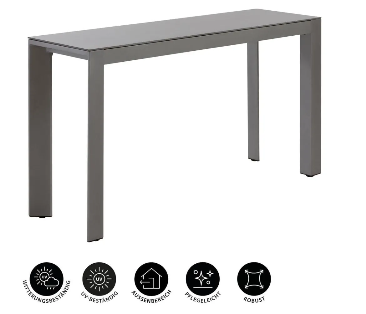 Dehner Balkontisch Chicago, ca. B133,5/H75/T42 cm