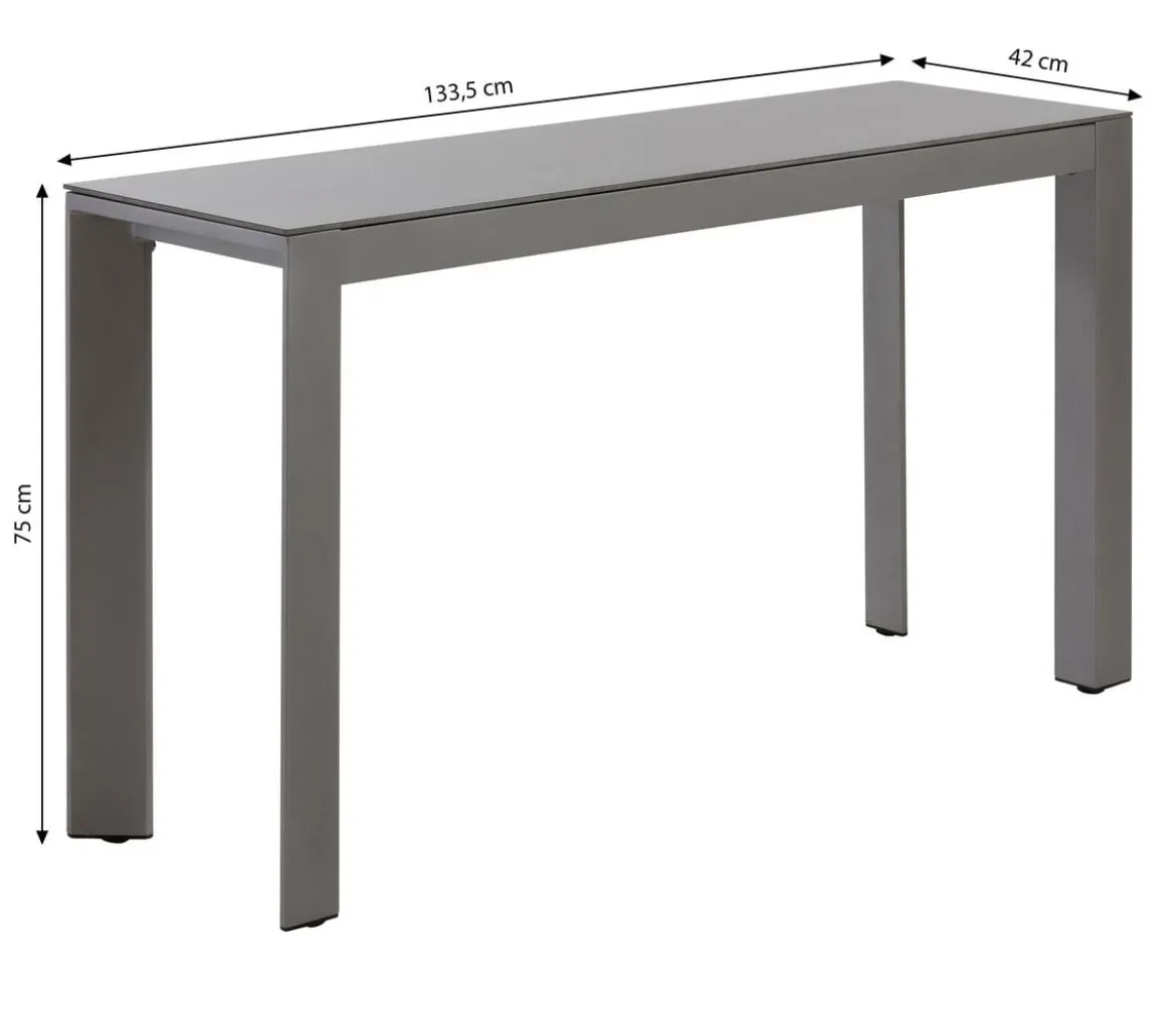 Dehner Balkontisch Chicago, ca. B133,5/H75/T42 cm