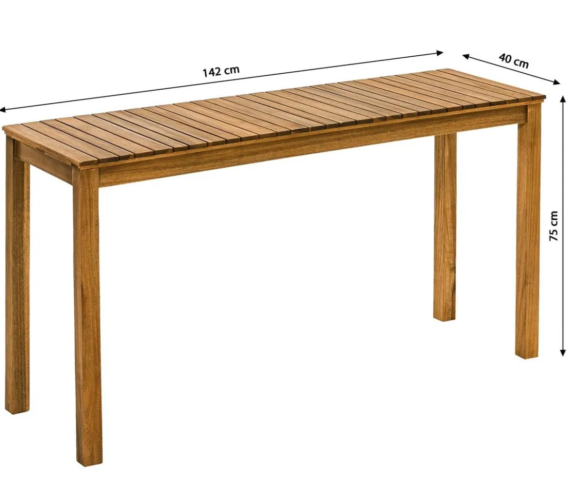 Dehner Balkontisch Macao, ca. B142/H75/T40 cm