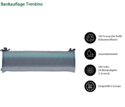 Dehner Bankauflage Trentino 3-Sitzer, ca. B156/H6/T47 cm
