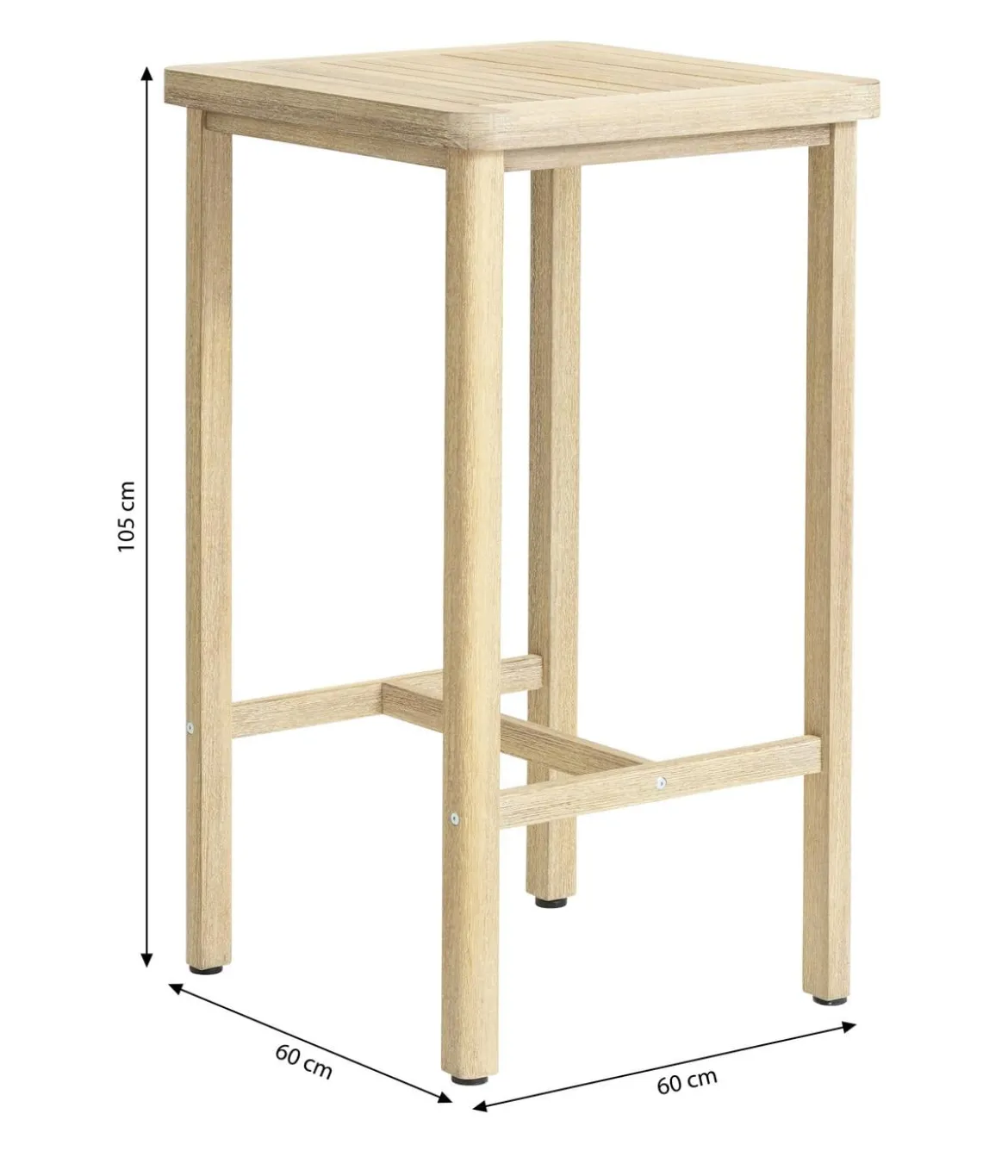 Dehner Bartisch Mauritius, ca. B60/H105/T60 cm