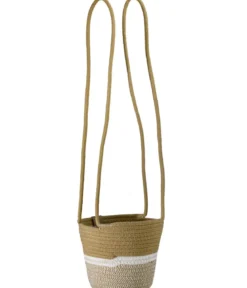 Dehner Baumwoll-Ampel Harmony, natur/weiß, ca. Ø18 cm