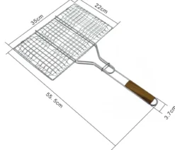 Dehner BBQ Edelstahl-Hamburgergriller, ca. B55,5/T35 cm