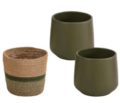 Dehner Übertopf-Set Green Feeling, 3-teilig