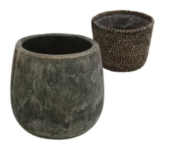Dehner Übertopf-Set Green Living, 2-teilig