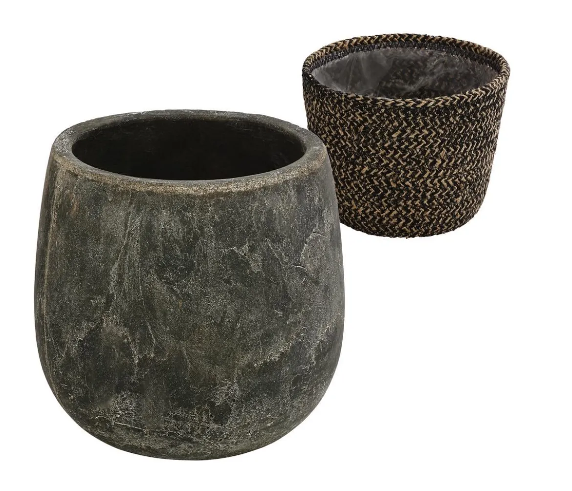 Dehner Übertopf-Set Green Living, 2-teilig