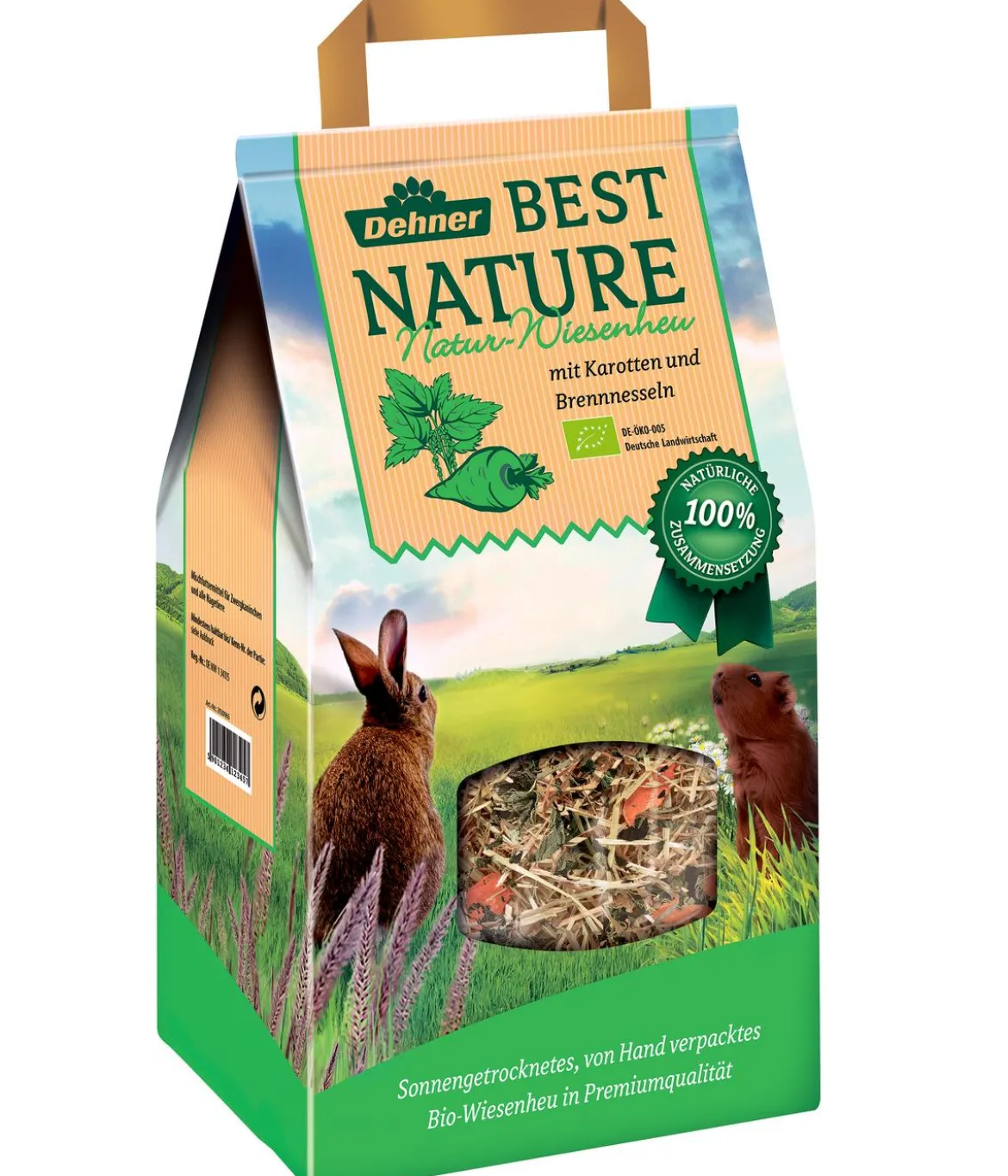 Dehner Best Nature Bio Natur-Wiesenheu, mit Karotten, 1 kg