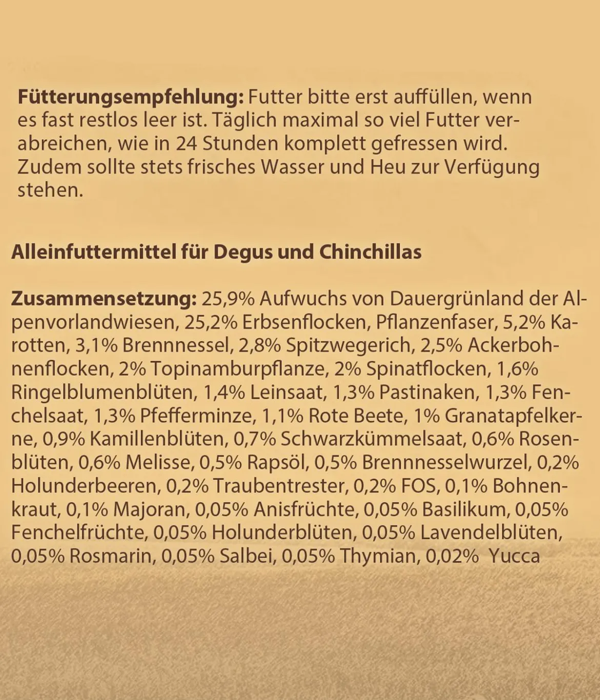 Dehner Best Nature Degu-/Chinchillafutter Superfood Mix