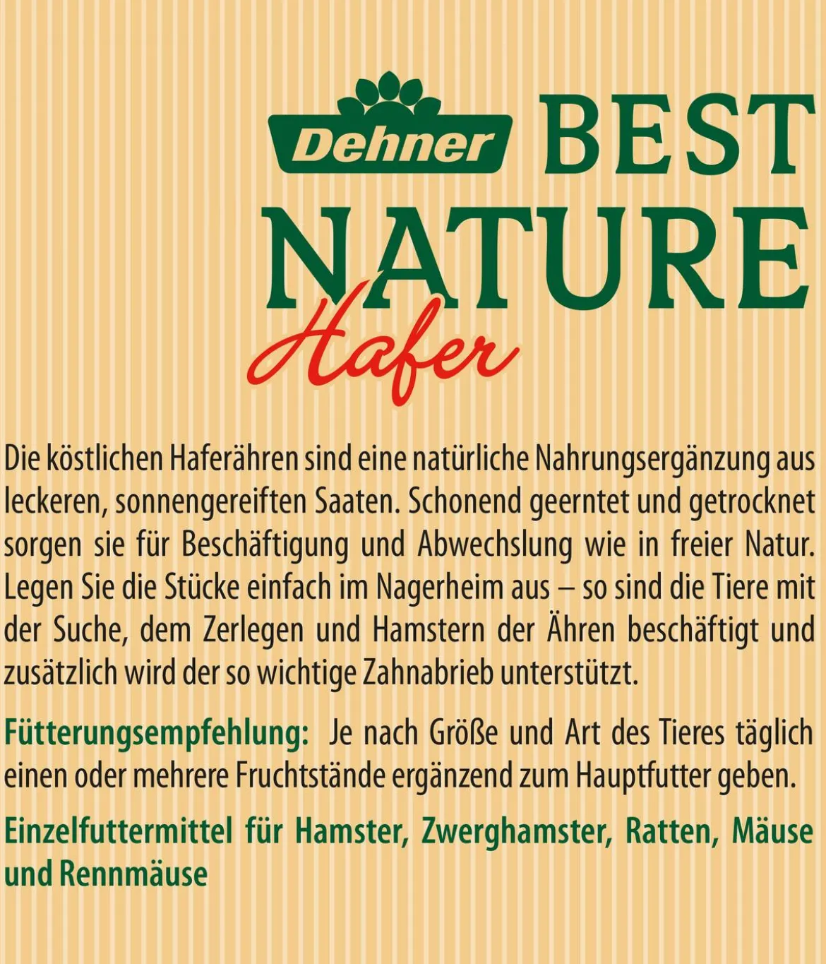 Dehner Best Nature Hafer, 75 g