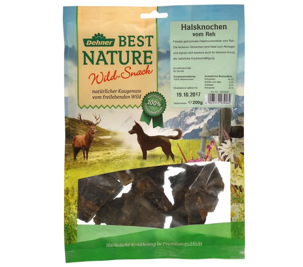 Dehner Best Nature Hundesnack Rehhalsknochen, 200 g