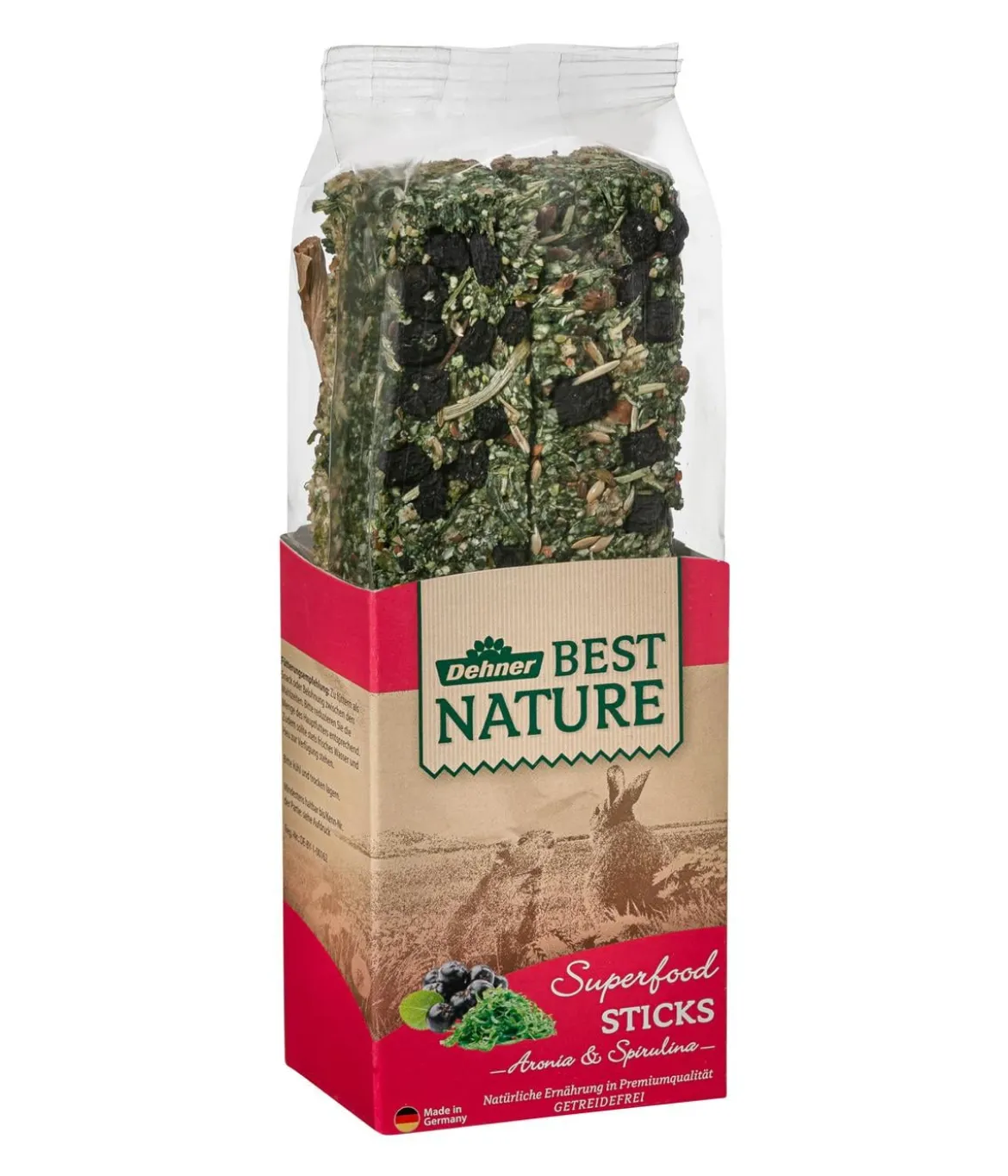 Dehner Best Nature Nagersnack Superfood Sticks Aronia & Spirulina