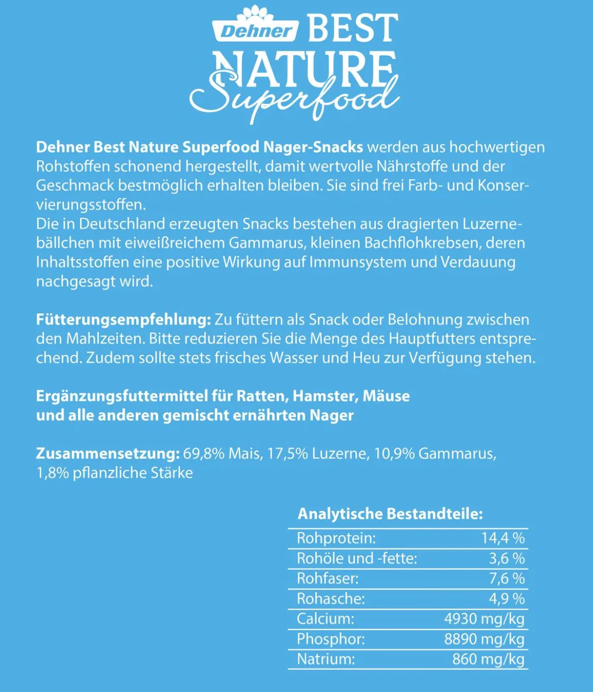 Dehner Best Nature Nagersnack Superfood Kugeln Protein, 75 g