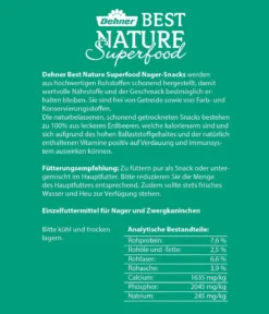 Dehner Best Nature Nagersnack Superfood Pure Erdbeeren, 20 g
