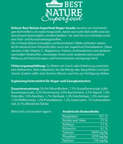 Dehner Best Nature Nagersnack Superfood Tafel Preiselbeeren, 125 g