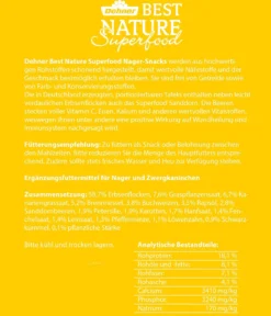 Dehner Best Nature Nagersnack Superfood Tafel Sanddorn, 125 g