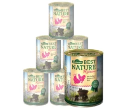 Dehner Best Nature Nassfutter für Katzen Kitten, 6 x 200 g/400 g